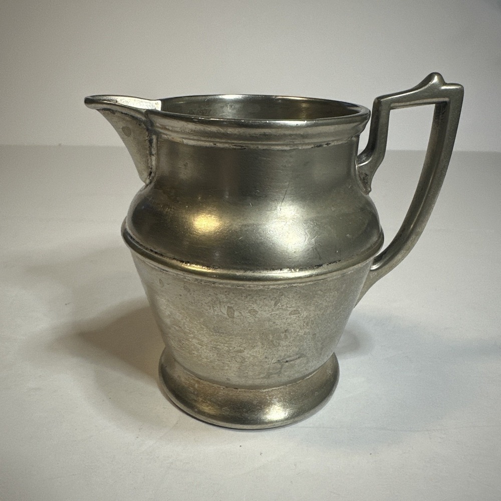 Vintage Wear-Brite Pewter Cream Pitcher Nickel Silver No Lid